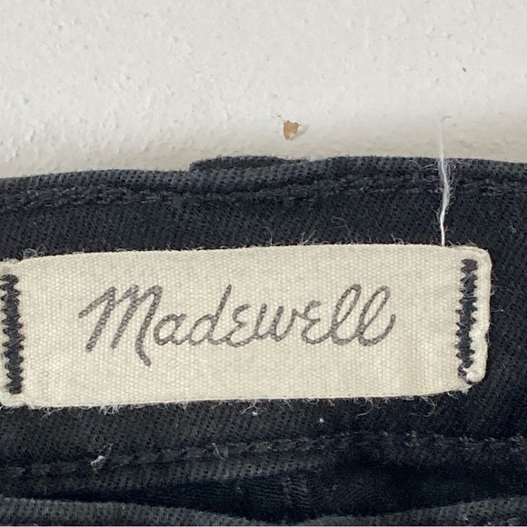 Madewell 9" High Rise Skinny Jeans Women's Size 26 Black Distressed - Picture 6 of 15